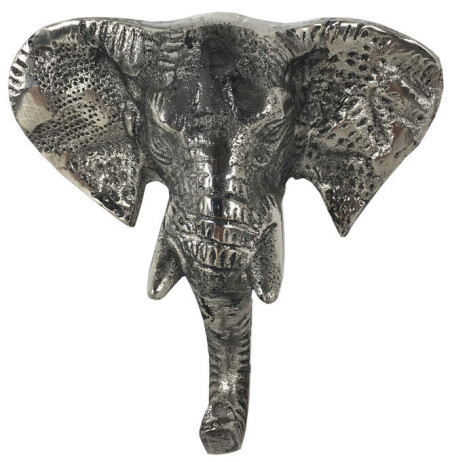 Wandhaken - Garderobenhaken Urban jungle Elefant silber