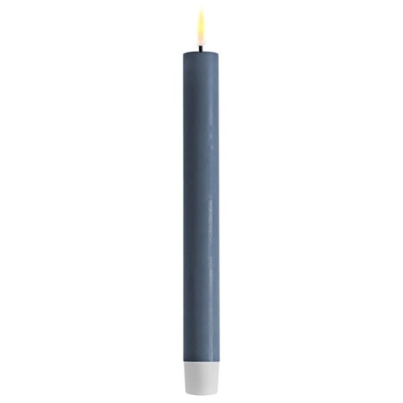 Echtwachs-LED-Stab-Kerze 2er Set|Deluxe Homeart| Ice Blue 24cm