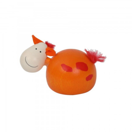 Ahrens Holz Geburtstags-Steckfiguren | Pferd Orange-rot