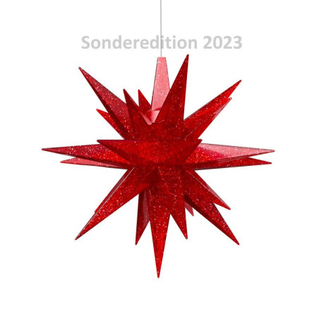 Original Herrnhuter Stern Sonderedition 2022 silber - glitter LED