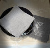 Halbleinen-Serviette Panama Jacquard Natur-Mokka