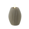 Echtwachs-LED-Stump-Kerze Rille|Deluxe Homeart| Sand 10cm