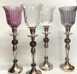 Teelichthalter - Aufsatzglas - Kerzenleuchteraufsatz  groß