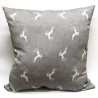 Edles Zierkissen Jacquard Hirsch 50x50cm | anthrazit