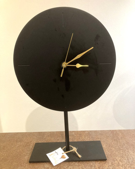 Design Tisch-/Kaminuhr modern schwarz - gold| Waiwo von Light&Living