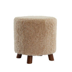 Sitzhocker "Polly" Teddy beige