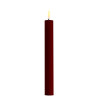 Echtwachs-LED-Stab-Kerze 2er Set|Deluxe Homeart| Bourgogne-Rot 24cm