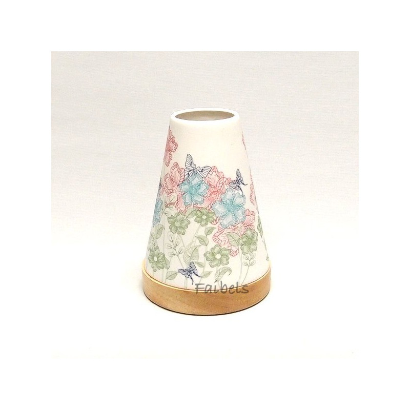 Glowing Candle Holder Vintage Style Puri Bunte Sommerblüten mit