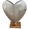 Deko-Vase Metall Herz bunt rot gold silber grau