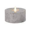 LED-Stumpenkerze Beton-Optik|Candela| grau D10cm H5cm
