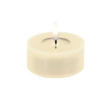 Echtwachs-LED-Teelicht |Candela| cream 4,5cm Doppelpack