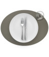 Tischset Platzset oval Leder
