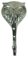 Wandhaken - Garderobenhaken Eule silber