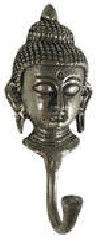 Wandhaken - Garderobenhaken Buddha silber