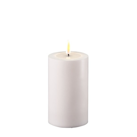 LED-Stumpenkerze Outdoor|Deluxe Homeart| weiß 10 cm