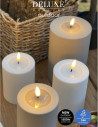 LED-Stumpenkerze Outdoor|Deluxe Homeart| weiß 10 cm