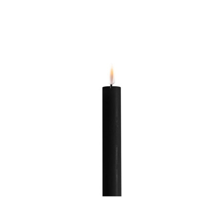 Echtwachs-LED-Stab-Kerze 2er Set|Deluxe Homeart| schwarz 15cm