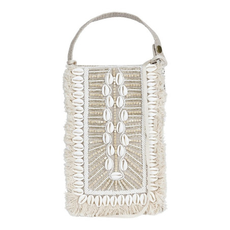 Schmetterling, natur beige tasche