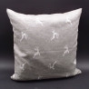 Edles Zierkissen Jacquard Hirsch 40x40cm | Taupe