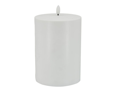 LED Solar Stumpenkerze Garden Kunststoff white 7,5x10cm