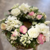 Blütenkranz weiß-rose Hortensie Rosen| 35 cm