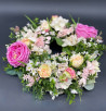 Blütenkranz creme-rose |Handgefertigtes Unikat| 45 cm