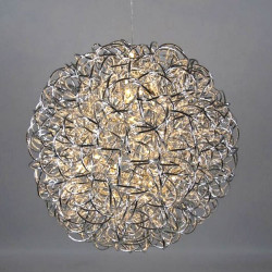 Leucht-Kugel ALU silber D60...