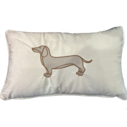 Zierkissen bestickt Dackel...