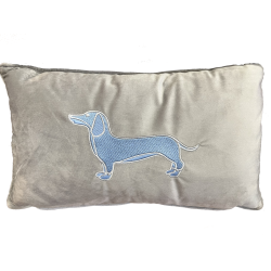 Zierkissen bestickt Dackel...