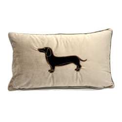 Zierkissen bestickt Dackel...