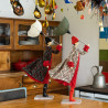 Puppe Holz exklusiv handmade Ginko braun Tischleuchte Tischlampe Skitso