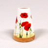 Glowing Candle Holder Vintage Style Puri | Mohnblume rot