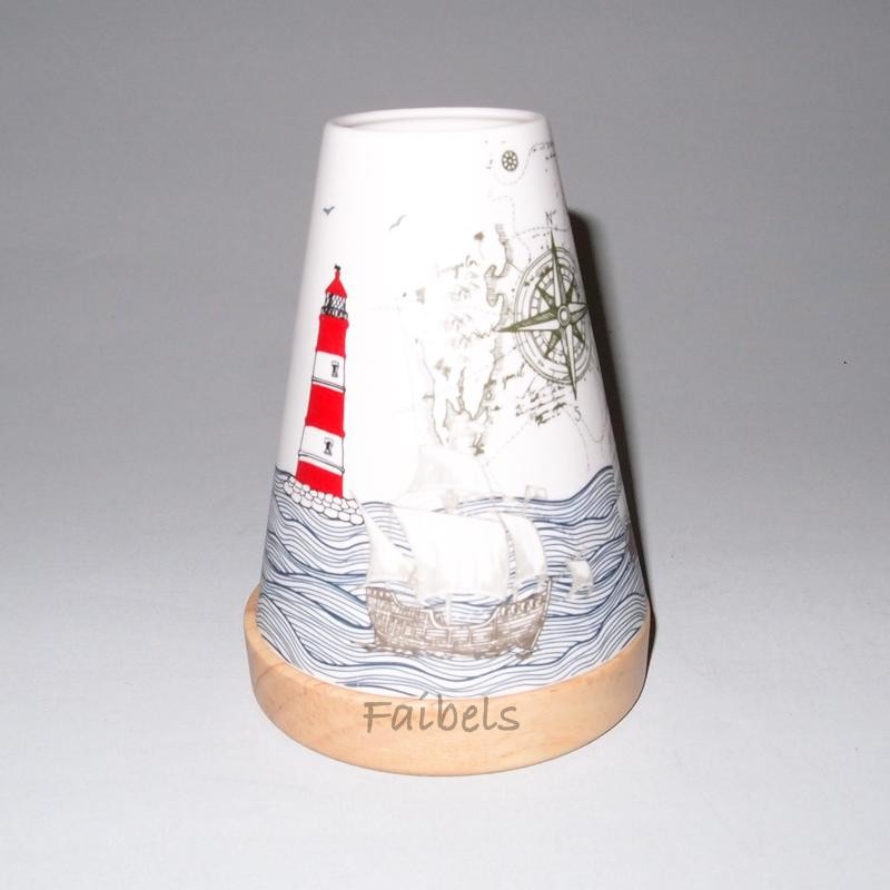 Glowing Candle Holder Vintage Style Puri Leuchtturm Meer