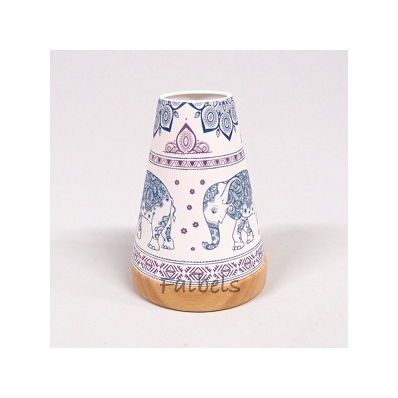 Glowing Candle Holder Vintage Style Puri Elefant blau Bohostyle