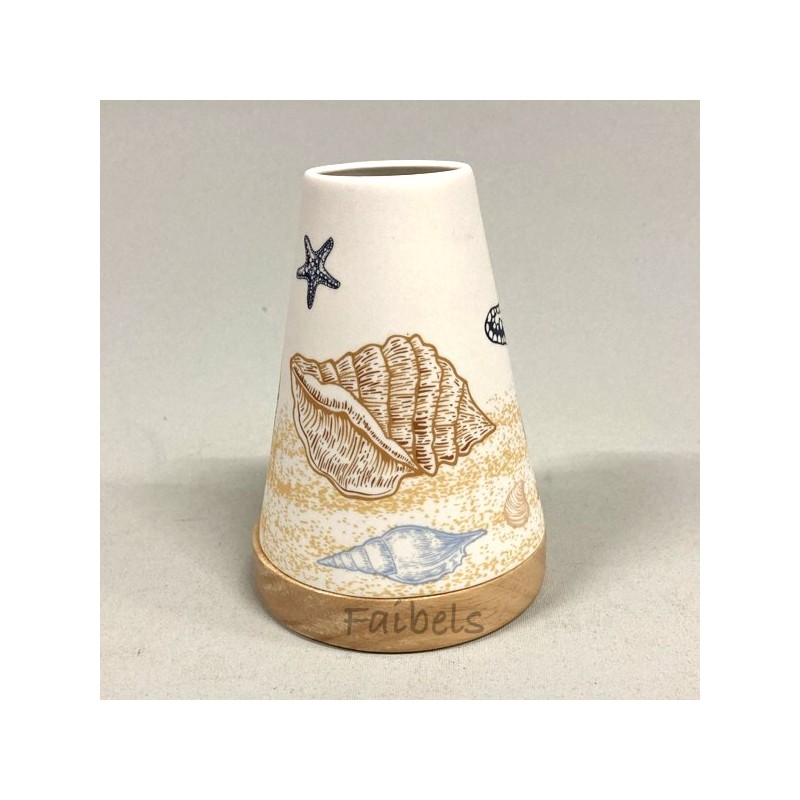 Glowing Candle Holder Vintage Style Puri Maritim Strand Muschel