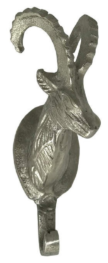 Wandhaken - Garderobenhaken Alpin-Chalet Steinbock silber