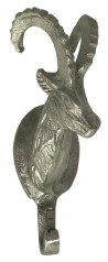 Wandhaken - Garderobenhaken Alpin-Chalet Steinbock silber