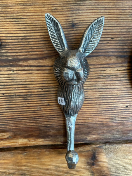 Wandhaken - Garderobenhaken Hase silber