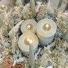 Echtwachs-LED-Stumpenkerze |Deluxe Homeart| salbeigrün 10cm
