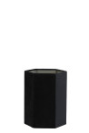 Lampenschirm modern Hexagon Veloursamt schwarz-taupe| Light&Living