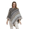Poncho Strick the moshi grau grey Mix natur Margaret Winter 2022