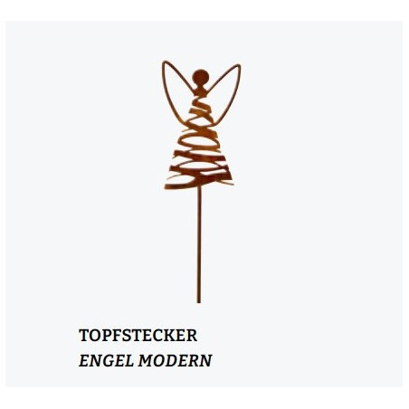 Gartenstecker Topfstecker Blumenstecker Rost Engel Modern dewoga