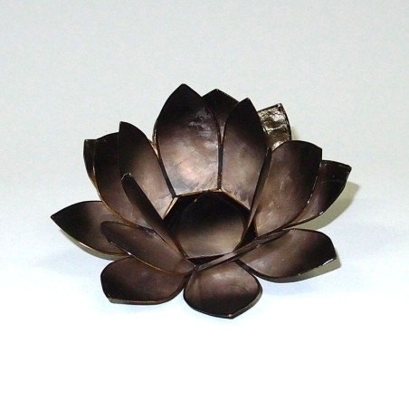 Teelichthalter Lotus-Blüte schwarz