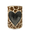Windlicht Fell Giraffe mit Herzmotiv 15cm