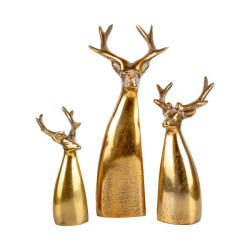 Dekoobjekt Hirsch mattgold modern